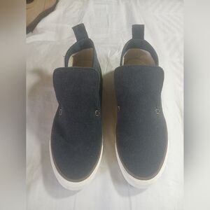 Seavees Mens Huntington Middie Shoe Size 7.5 Blue Canvas Sneaker Pull On Bootie